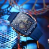 CURREN Sport Chronograph Quartz Watch for Men Fashion Blue Silicone Strap Tonneau Dial Wristwatch with Date 3atm Waterproof - Image 6