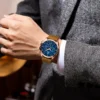 POEDAGAR Men Quartz Watch Luxury Sports Waterproof Chronograph Luminous Date Man Wristwatch Business Leather Men's Watches Clock - Image 6