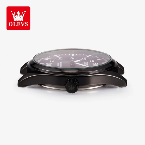 OLEVS Fashion Brand Business Men's Watches Leather strap Digital scale Calendar Quartz Watch Waterproof Trend Male Wristwatch - Image 5