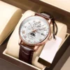 Fashion Luxury Wristwatch For Men Luminous Chronograph Date Man Watch Leather Men's Quartz Watches Sports Male Clock - Image 4