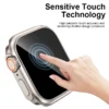 Privacy Tempered Glass+Waterproof Cover For Apple Watch Case 45mm 44mm 41mm 40mm Screen Protector for iwatch serie 9 8 7 6 SE 5 - Image 3
