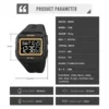 SKMEI 2186 Back Light Stopwatch Digital Wristwatch For Male Alarm reloj hombre Countdown Sport Watches Mens 5Bar Waterproof - Image 6