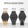 FOXBOX Mens Watches Creative Scrolling Pointer Magnetic Force Quartz Wristwatch Genuine Leather Watch Man Relogio Masculino+Box - Image 2