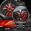 OLEVS Watch for Men 360° Rotary Dial Sport Car Rim Wheel Hub Waterproof Luminous Fashion Stainless Steel Men's Quartz Wristwatch - Image 2
