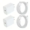 For IPhone 15 Charger Fast Charging USB C Charger Block With 2 Pack 6FT Cable For I Phone 15/15 Plus/15 Pro/15 Pro Max/i Pad