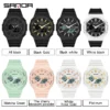 SANDA 6016 New Sports Casual Mens Watch Chronograph Running 50M Waterproof LED Noctilucent Dual Display Quartz Mens Watches - Image 6