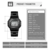SKMEI 3Bar Waterpoof Alarm Clock Alloy Case Digital Men Watches reloj hombre Fashion Sport Watch Men Digital Watches 1456 - Image 6