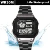 Luxury Men's Wristwatch Multifunction LED Digital Watch Alloy Strap Classic Business Men Watch 7-colors Luminous Sport Watches - Image 4