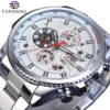 Forsining Top Men's Watches Military Stainless Steel Waterproof Date Week Display Brand Automatic Mechanical Watch for Men - Image 6