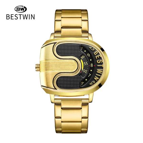 Luxury Original Men Watches Sports Golden Quartz Gold Men's Wrist Watches Steel Waterproof Watches for Mens Relogio Masculino - Image 4