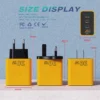US/EU/UK 3PD+1U 4 Port Mobile Phone Charger Fast Charging Adapter 38W USB Type C Cell Phone Fast Charger - Image 4