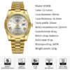 NIBOSI Brand Luxury Gold Red Quartz Watch for Men Stainless Steel Waterproof Luminous Date Week Fashion Men Watches Reloj Hombre - Image 4
