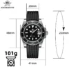 ADDIESDIVE Business Men's Quartz Watch Stainless Steel 200M Diving Waterproof Watches Super Luminous Calendar Display Wristwatch - Image 6