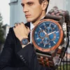 Men Wood Wrist Watch Fashion Quartz Wriwatches Timepieces Chronograph Men's Wooden Watches Gift Driopshipping reloj madera - Image 6