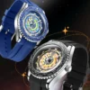 FAIRWHALE Mens Watch Fashion Automatic Date Rainbow Quartz Watches for Men Sports Silicone Strap Blue Wristwatch Reloj Hombre - Image 4