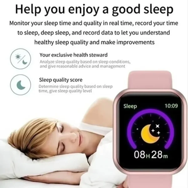 Xiaomi NEW Smart Watch Men Women Bluetooth Connected Phone Music Fitness Sports Bracelet Sleep Monitor Waterproof Y68 Smartwatch - Image 3