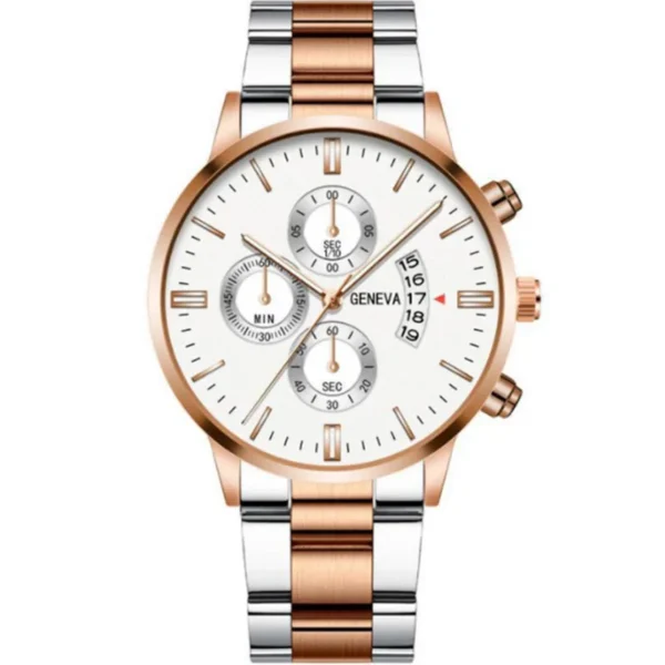 Fashion Men Stainless Steel Watch Luxury Calendar Quartz Wrist Watch Mens Business Watches for Man Clock Montre Homme - Image 3