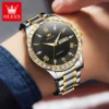 OLEVS 9906 Quartz Men's Watch Classic Fashion Men's Business Waterproof Stainless Steel Diamond dial Top Luxury Brand Men Watch - Image 4