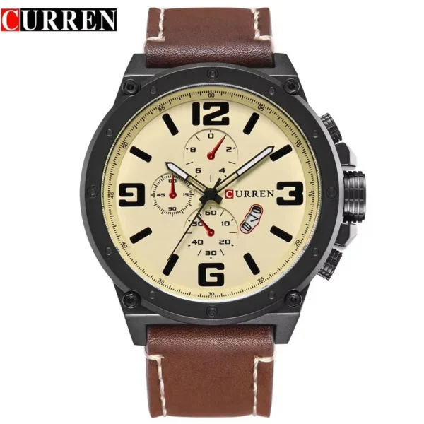 Curren 8230 Men Watches Quartz Wrist Watches Date Big Dial Men's Military Waterproof Sports Watch Male Clock Relogio Masculino - Image 6