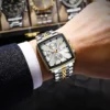 POEDAGAR Luxury Square Sport Man Wristwatch Waterproof Luminous Chronograph Quartz Men's Watches Stainless Steel Men Watch Reloj - Image 5
