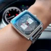 MEGIR Square Dial Quartz Watch Men Stainless Steel Strap Chronograph Sport Wristwatch with Date Luminous Hands 24-hour Indicator - Image 3