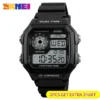 SKMEI 1299 Fashion Men PU Strap Multifunction Waterproof Watches Alarm Male Digital Watch reloj hombre Outdoor Sport Watch - Image 2