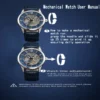 LONGLUX automatic watch rome wholesale mechanical wristwatches waterproof hollow leather mens watch men gift - Image 6