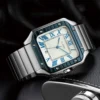 PLADAN Minimalist Watch For Men Stainless Steel Men's Wristwatch Automatic Calendar Wristatches Classics Rectangle Relojes - Image 3