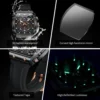 OLEVS Quartz Watch for Men Silicone Strap Tonneau Men's Watches Moon Phase Chronograph Auto Date Multifunction Sports Wristwatch - Image 3