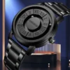 PENGAGAR Men's Watches Stainless steel Quartz Watch Creative Scrolling Pointer Magnetic Force Wrist Clock Relogio Masculino +box