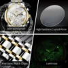 OLEVS Luxury Brand Quartz Watch for Men Waterpoof Chronograph Men's Wristwatch Auto Date Dual Calendar Moon Phase Man Watch New - Image 6