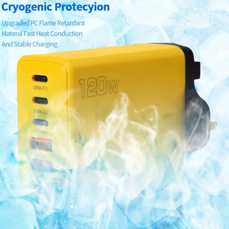 120W Ultra Fast Charger Type C 3PD+3USB Mobile Phone Adapter EU US UK Plug Quick Chargers For iPhone 16 15 Samsung Xiaomi Huawei - Image 4