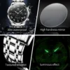OLEVS Original High Quality Luxury Watch for Men Quartz Waterproof Luminous Stainless Steel Classic Male Wristwatch Man Gift - Image 3