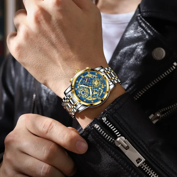 POEDAGAR Luxury High Quality Man Watch Waterproof Luminous Chronograph Date Men Watch Stainless Steel Quartz Men's Watches Reloj - Image 6