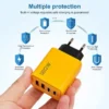 120W Fast Charger type-C Quick Charge 3.0 USB charger cable adapter for Xiaomi Samsung iPhone 2 PD 4 ports EU/US plug - Image 5