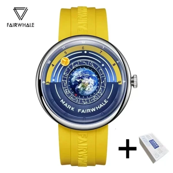 Mark Fairwhale 5700 Men's Watches Luxury Brand Silicone Strap Planet Quartz Watch for Men Top Quartz Watch Reloj Hombre - Image 6