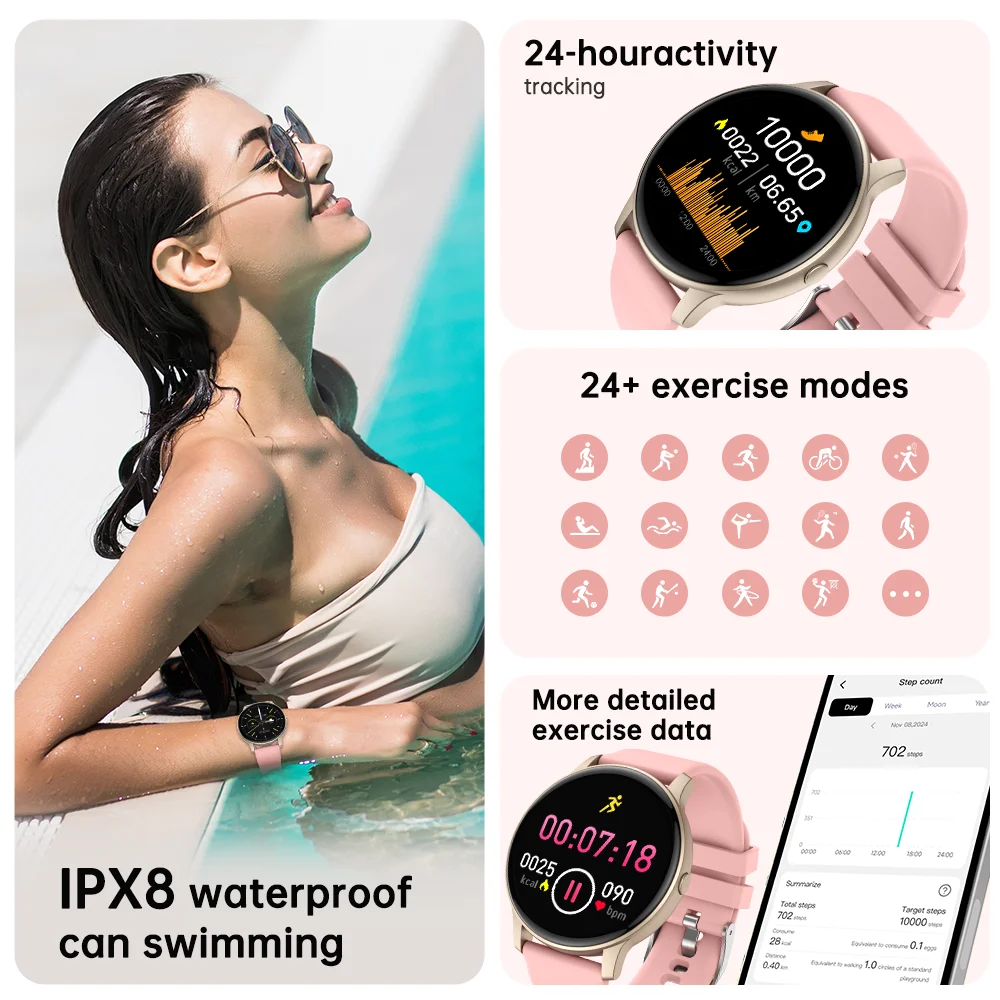 IUTECH S40 2024 Smart Watch Bluetooth Call Smartwatch Waterproof Swimming Health Monitoring Watches for Men Women Smarthwhatch - Image 3
