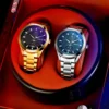 SKROX Luxury Blue Dial Watch For Man Stainless Steel Automatic Mechanical Waterproof Luminous Military Male Wrist Watches Clock - Image 4