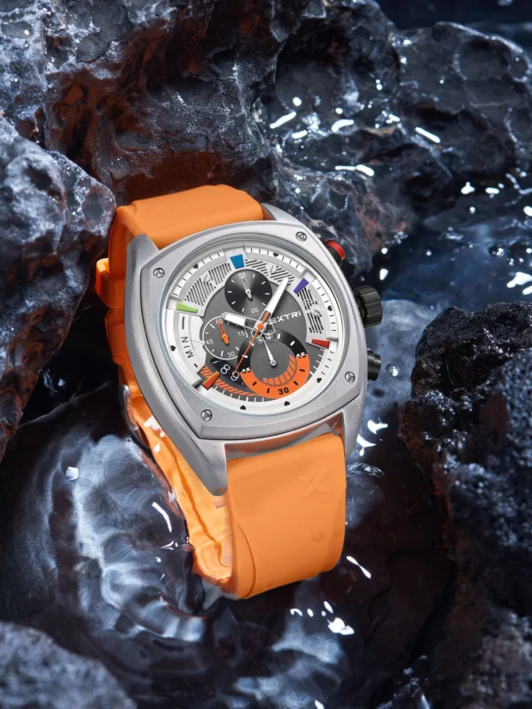 Extri Mens Watches Top Brand Grey Blue Quartz Watch Man Silicone Chronos Colorful Dress Summer Square Wrist Watches Waterproof - Image 2