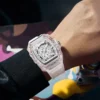 UTHAI BK134 Personalized Transparent Hollow Barrel Quartz Watch Casual Fashion Sports Waterproof Calendar Men's Watch - Image 2