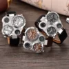 Men Chic Dual Movement Quartz Sport Watch Creative Dials Digital Bracelet Watches Waterproof Outdoor Thermometer Compass Clock - Image 4
