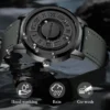 FOXBOX Mens Watches Creative Scrolling Pointer Magnetic Force Quartz Wristwatch Genuine Leather Watch Man Relogio Masculino+Box - Image 3