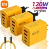 XIAOMI 120W Fast Charger Type-C PD Fast Charging Charger EU/US Plug Quick Charge USB 3.0 Charger Adapter For iPhone Samsung