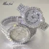 Hot Hip Hop Iced Out Watch for Mens Brand MISSFOX Fashion Bling Quartz Clocks Luxury Full Diamond Wrist Watches Man Reloj Hombre - Image 5