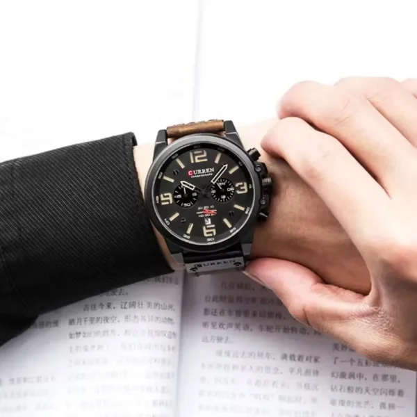 Curren 8314 Quartz Watch for Men Chronograph Sport Mens Watches Clock Leather Male Wristwatch Relogio Masculino Fashion Gift - Image 6
