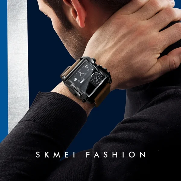 SKMEI Mens Quartz Movement Watches Clock reloj hombre 3 Time Men Sports Watch Top Luxury Brand Military Digital Wristwatch 1391 - Image 5