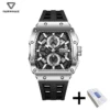 FAIRWHALE Tonneau Watches for Men 5960 Sports Luminous Calendar Original Silicone Strap Top Quality Men Watch Relogio Masculino - Image 6