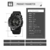 SKMEI 1762 Mens Digital Movement LED Light Countdown Wristwatch Clock relogio masculino 10Bar Waterproof Swimming Sport Watches - Image 6