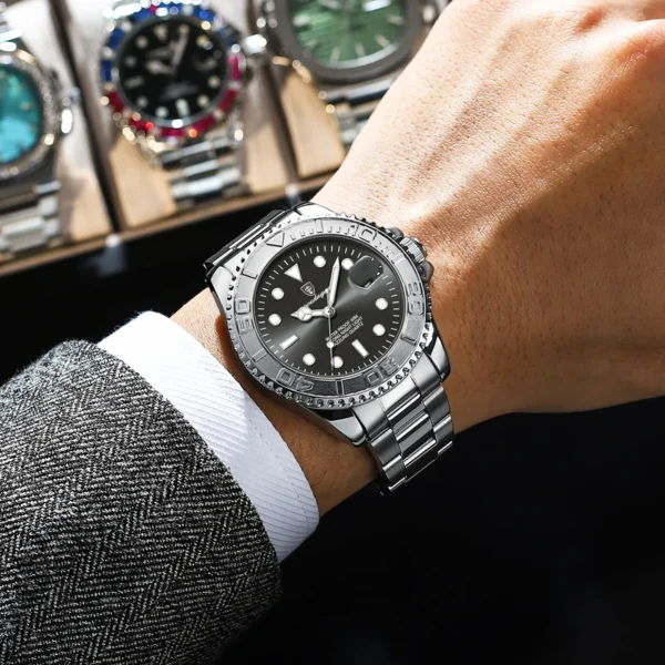 POEDAGAR Luxury Men Watch Business Quartz Man Clock Sports Waterproof Luminous Date Stainless Steel Men's Watches Male Reloj+box - Image 6
