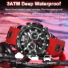 POEDAGAR Silicone Strap Sport Men's Watch Luxury Stopwatch Waterproof Military Wristwatches For Men Brand Luminous Clock Newest - Image 3